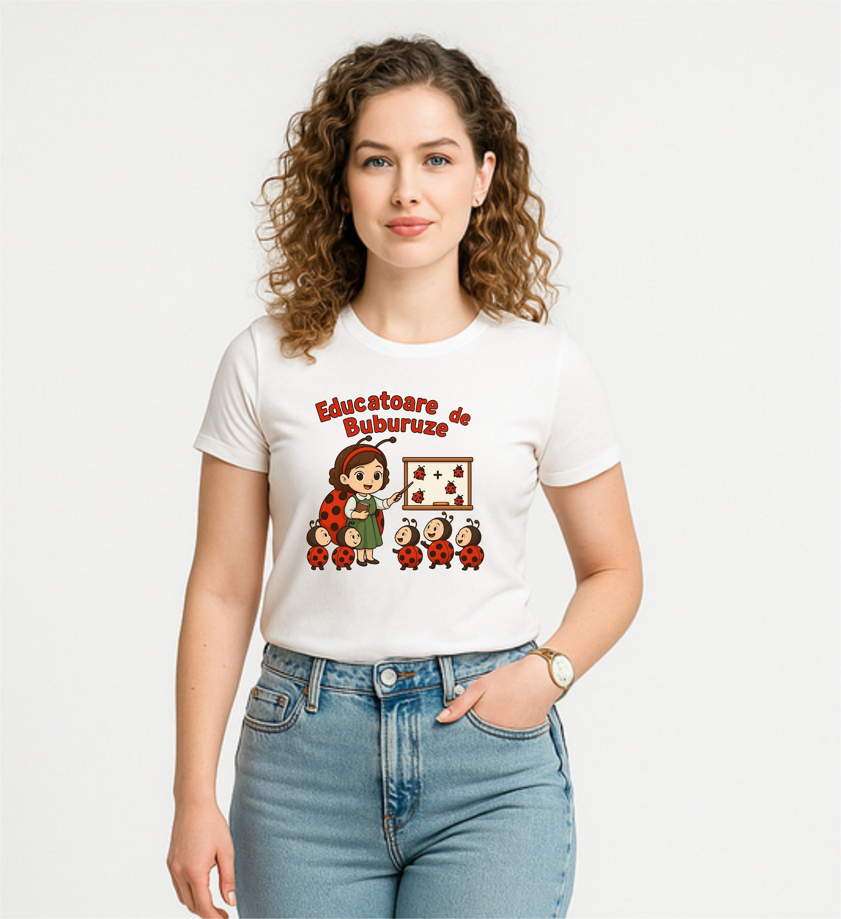 Tricou dama Educatoare de Buburuze